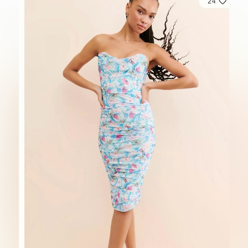 ANTHROPOLOGIE 4SI3NNA // phoebe dress // strapless // size M